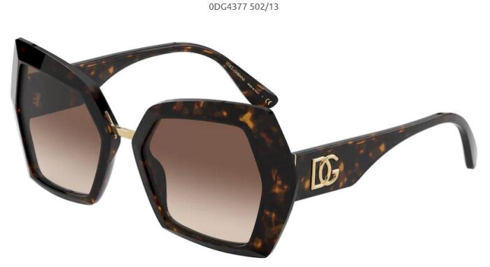 DOLCE&GABBANA DG 4377 502/13 54 Kadın Köşeli Güneş Gözlüğü - 1