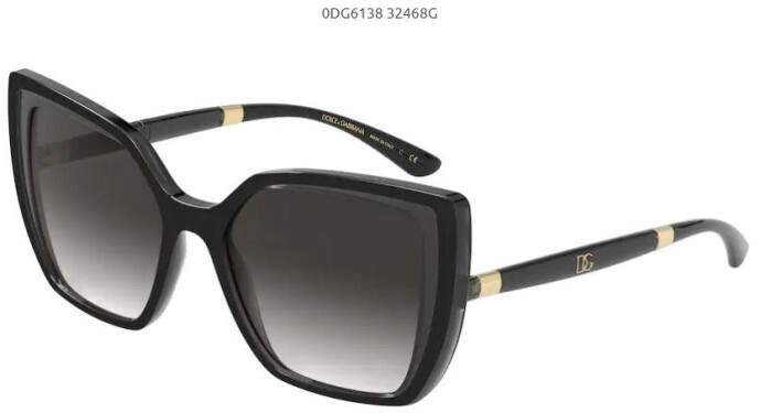 DOLCE&GABBANA DG 6138 32468G 55 Kadın Köşeli Güneş Gözlüğü - 2