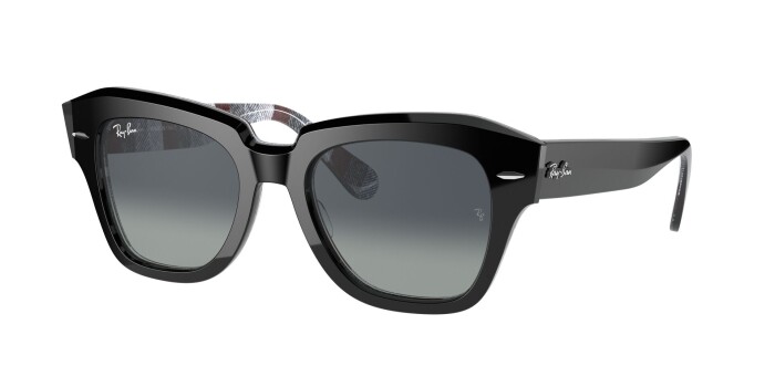 RAY-BAN RB 2186 13183A 49 STATE STREET Unisex Köşeli Güneş Gözlüğü - 1