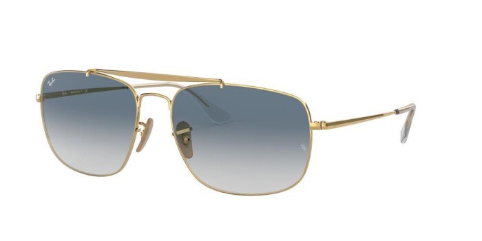 RAY-BAN RB 3560 001/3F 61 COLONEL Erkek Köşeli Güneş Gözlüğü - RAY-BAN