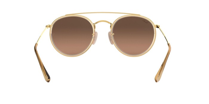 RAY-BAN RB 3647N 912443 51 ROUND DOUBLE BRIDGE LEGEND GOLD Unisex Yuvarlak Güneş Gözlüğü - 6