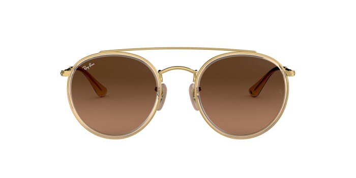 RAY-BAN RB 3647N 912443 51 ROUND DOUBLE BRIDGE LEGEND GOLD Unisex Yuvarlak Güneş Gözlüğü - 7