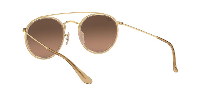 RAY-BAN RB 3647N 912443 51 ROUND DOUBLE BRIDGE LEGEND GOLD Unisex Yuvarlak Güneş Gözlüğü - 5