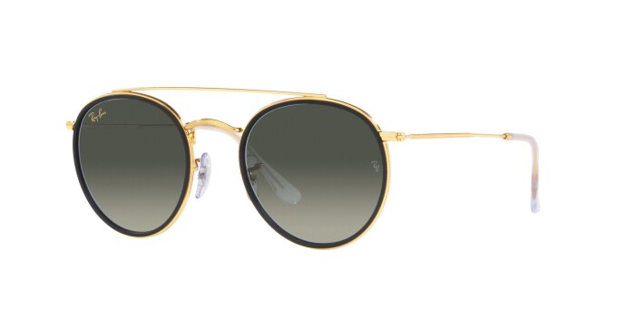 Ray-Ban RB 3647N 923871 51 ROUND DOUBLE BRIDGE LEGEND GOLD Unisex Güneş Gözlüğü - 1