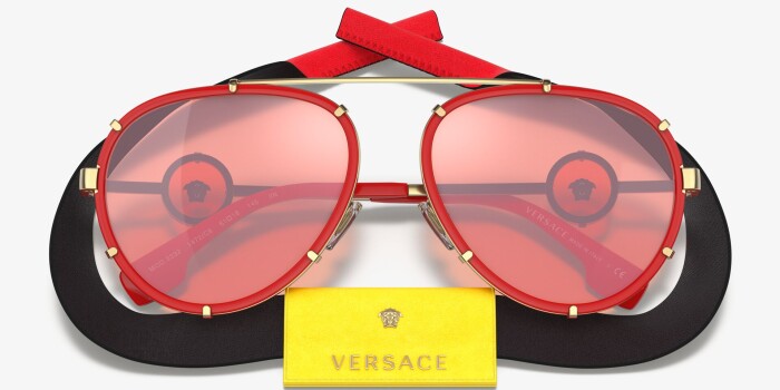 Versace VE 2232 1472C8 61 Kırmızı Kadın Güneş Gözlüğü - 13